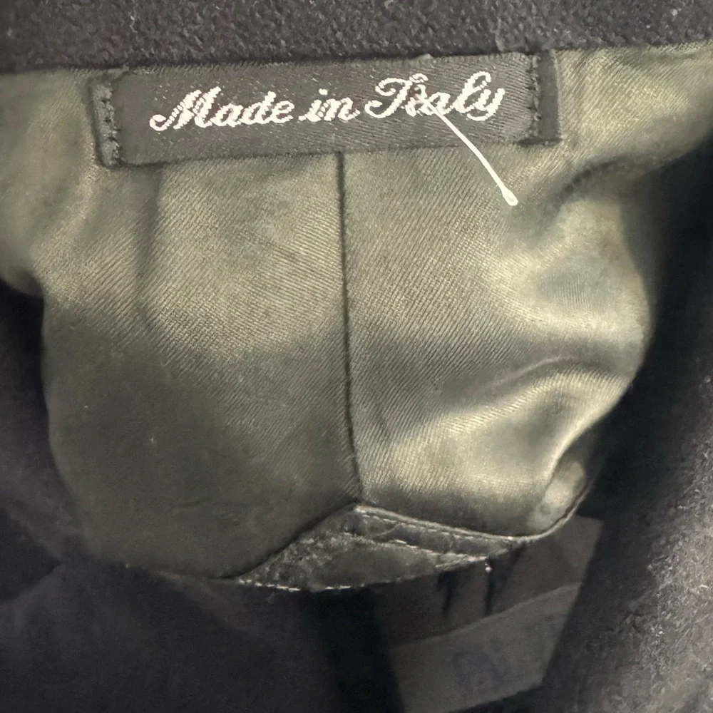 Pal Zileri Three-Button Italian Black Wool Cashmere Sport Coat Blazer Size 50R